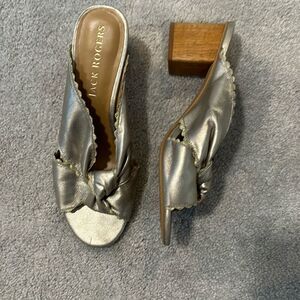 Jack Rogers metallic heels